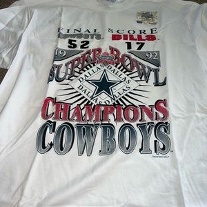 Dallas Cowboys 1992 Super Bowl Champions Final Score T-shirt